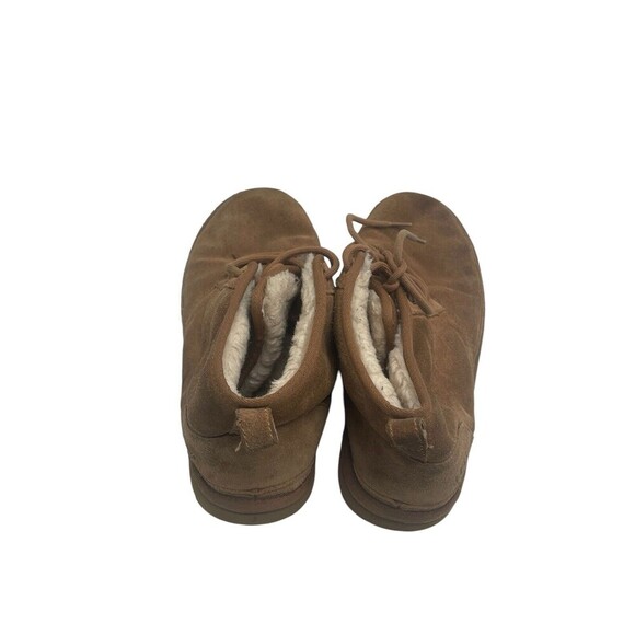 UGG Neumel Suede Womens Sz 11 Men’s Sz 9Chukka Boots Chestnut Brown Lace-Up Logo - Picture 5 of 16